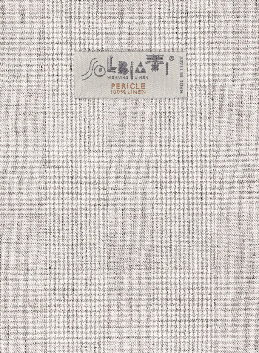 Solbiati Light Beige Check Linen Jacket