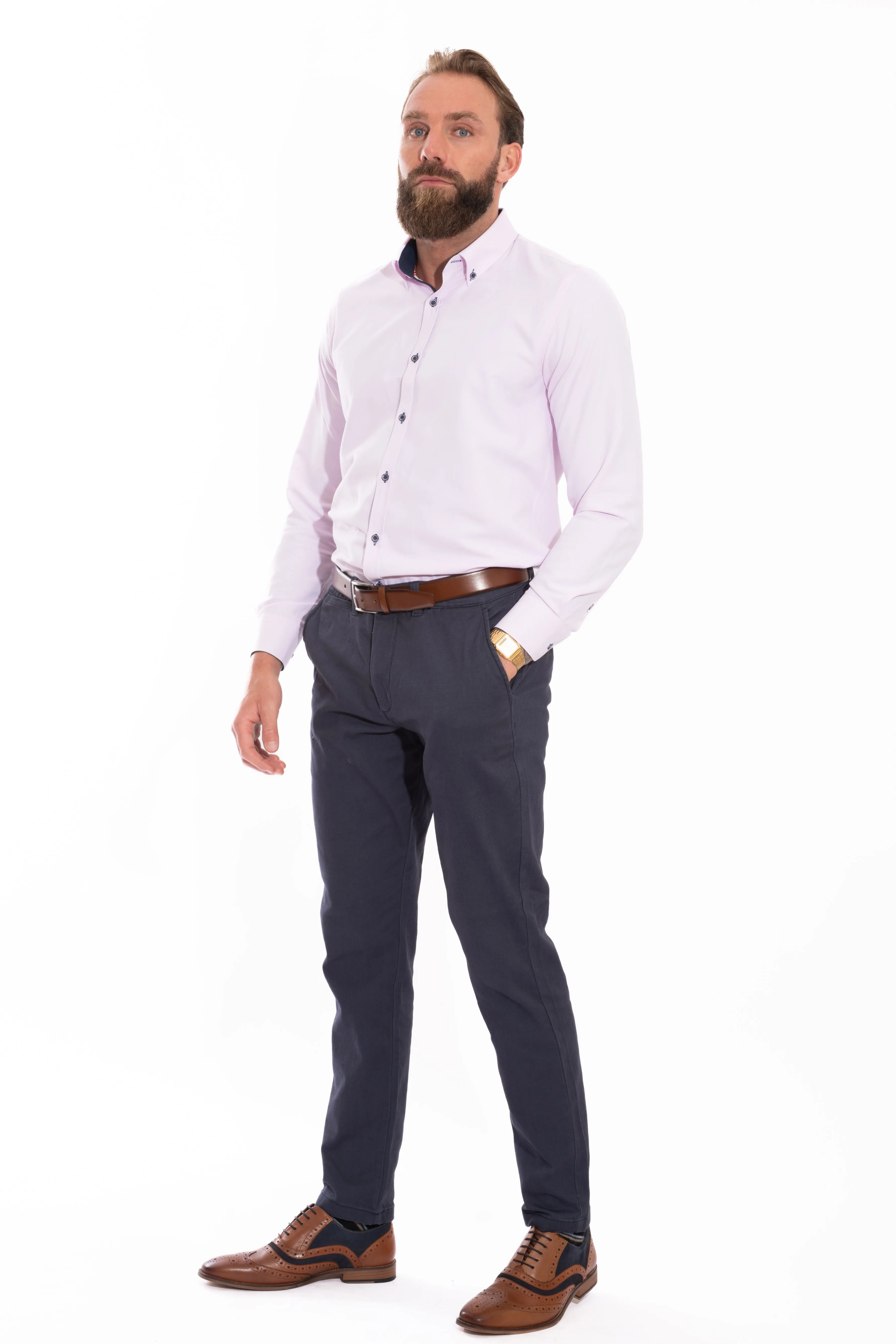 Spectre Noah Pink Button Down Collar Shirt