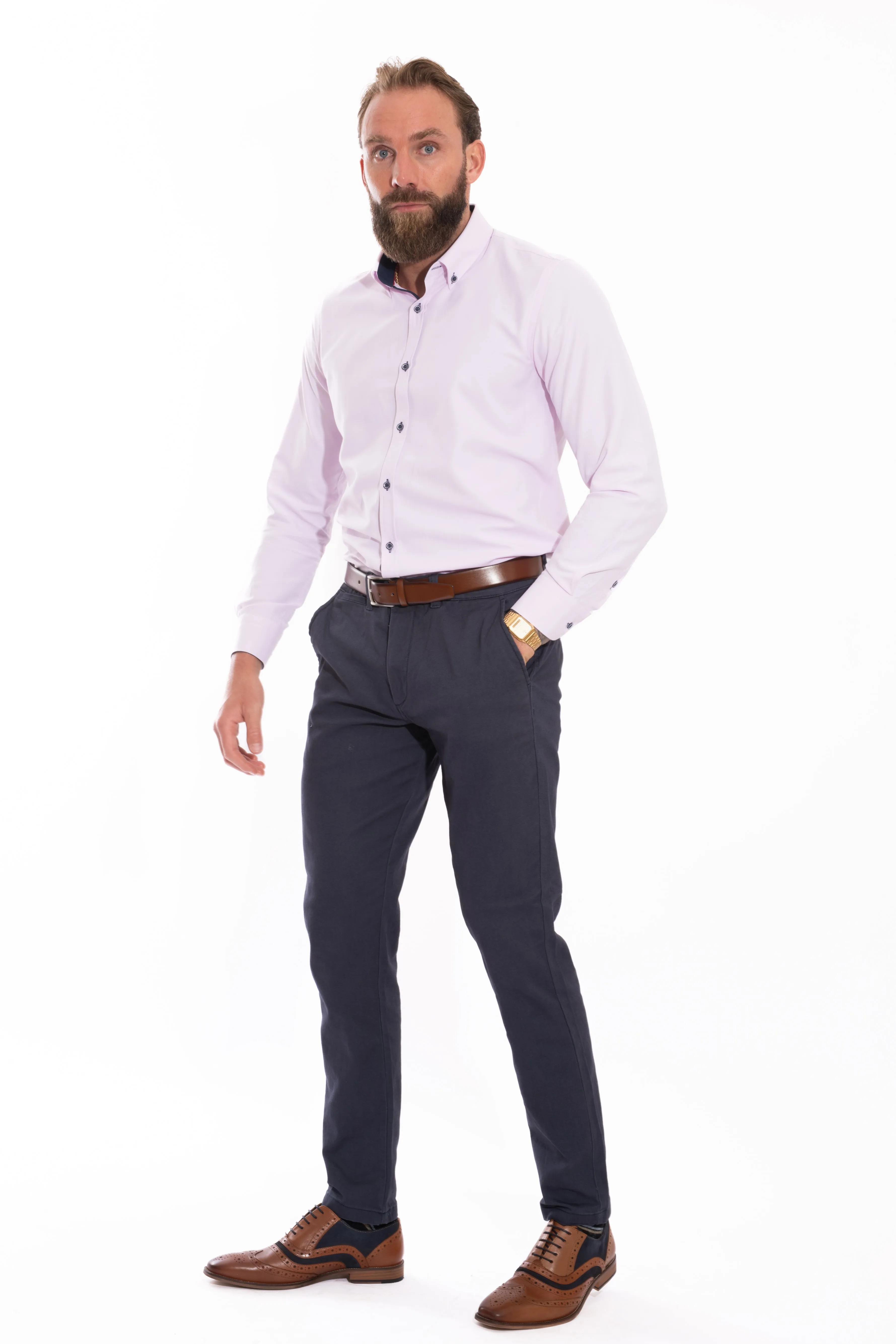Spectre Noah Pink Button Down Collar Shirt