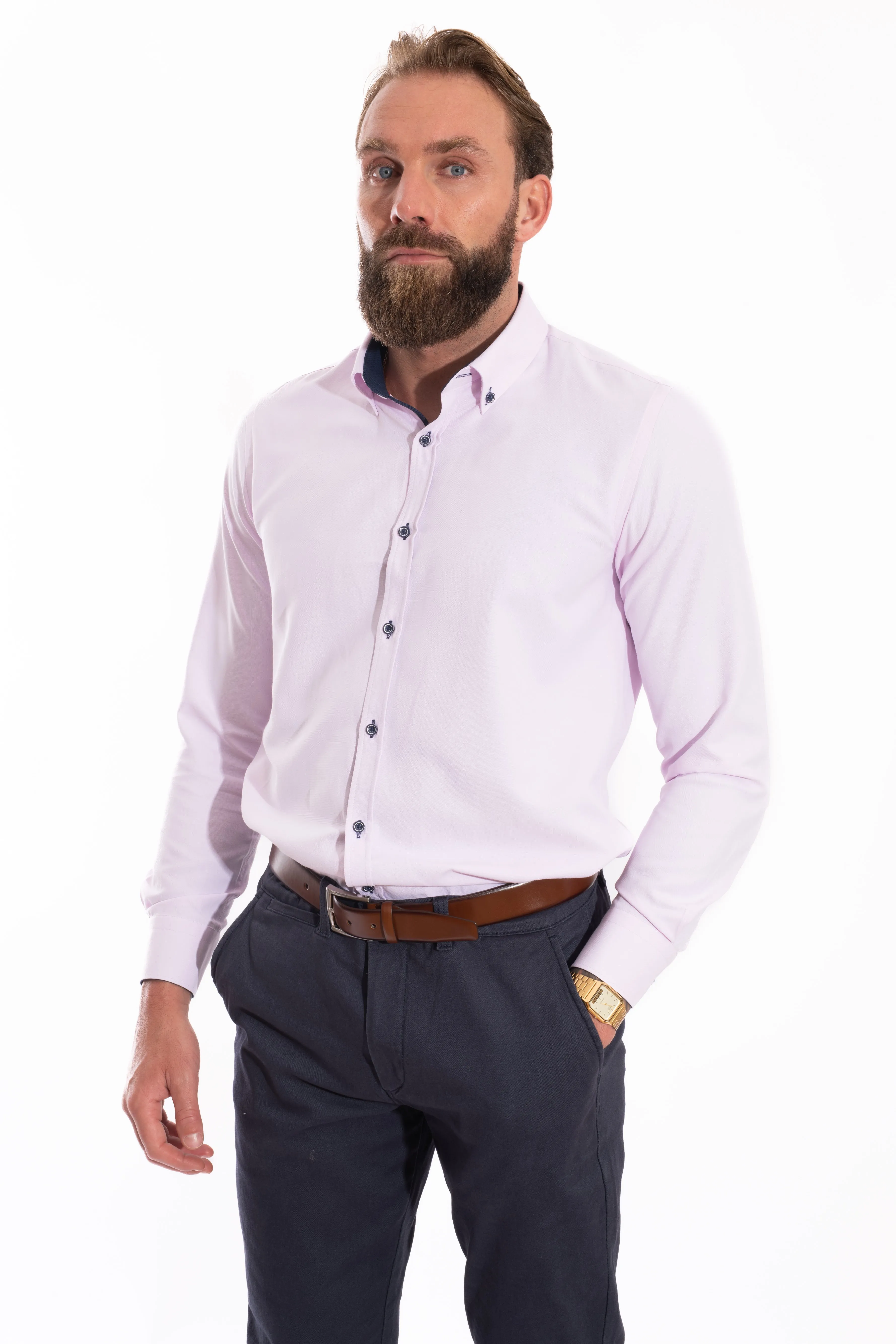 Spectre Noah Pink Button Down Collar Shirt