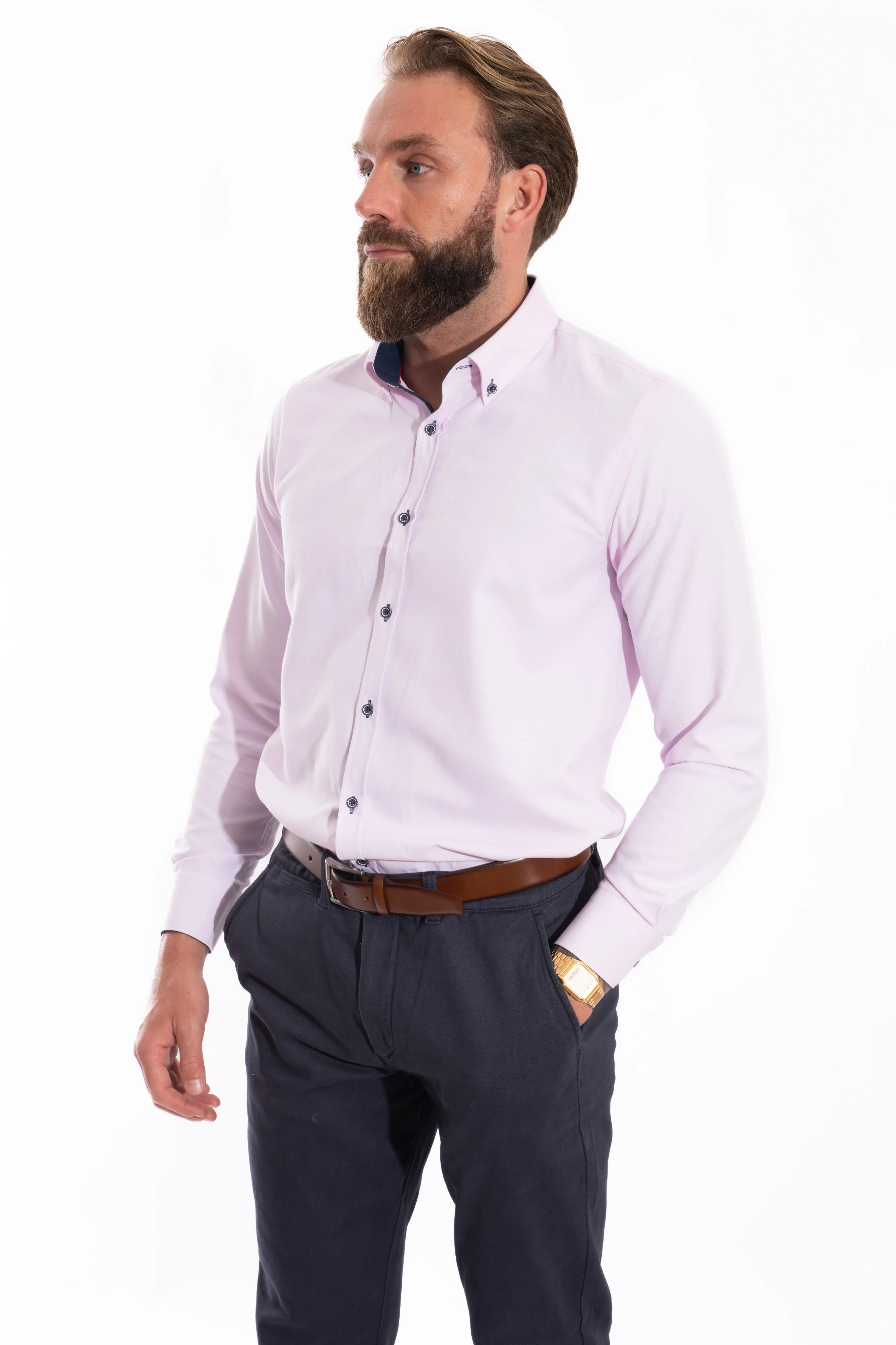Spectre Noah Pink Button Down Collar Shirt