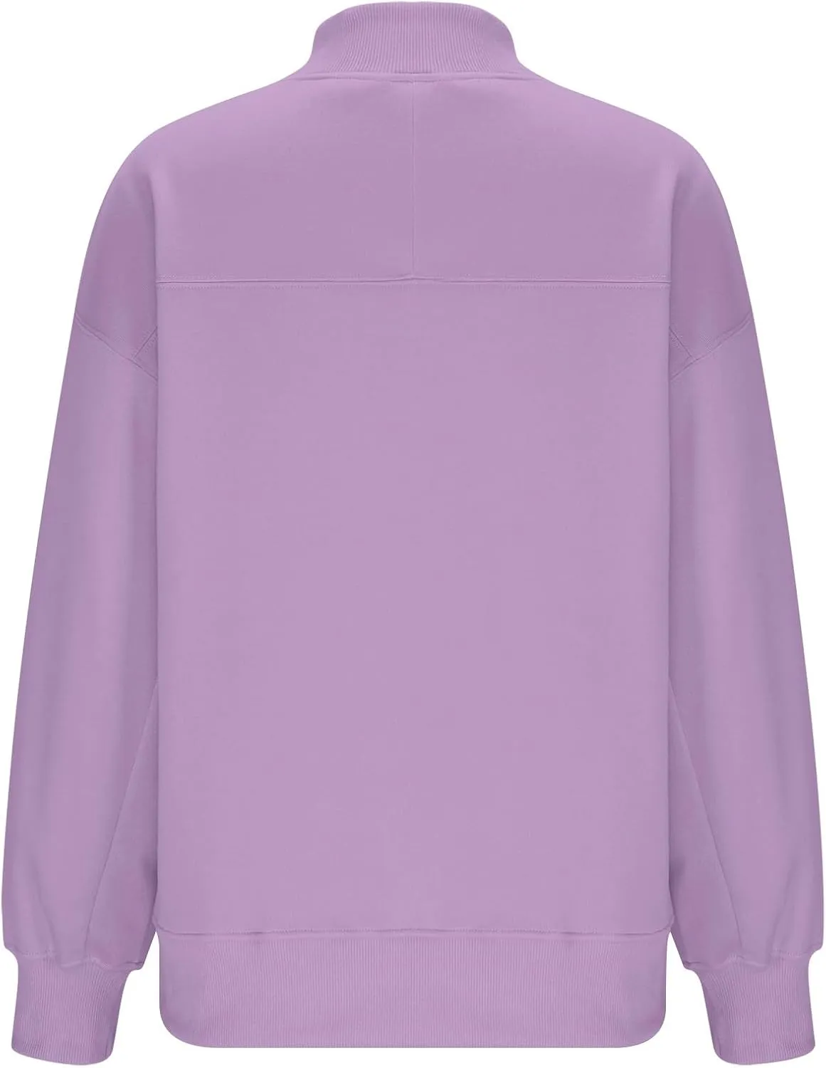 Trendy Sweatshirt for Women with Pockets Stretchy Mock Neck Tops Drop Shoulder Solid Color Pullover Hoodie Y2K