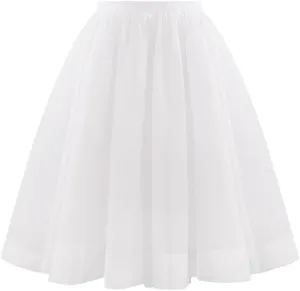 Tulle Skirts for Women Solid Color Fashion Layered Knee Length Mini Skirt 2025 Casual Cute Puffy Wedding Prom Skirts