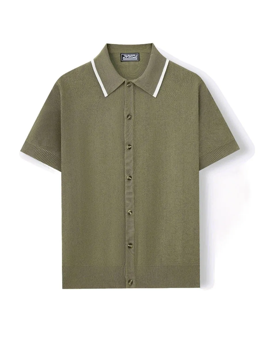 Vintage Button Up Knit Shirt