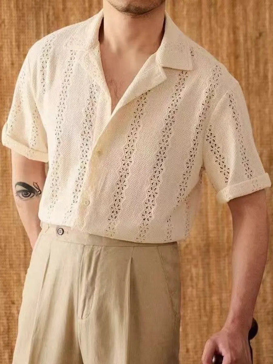 Vintage Hollow-Out Summer Shirt