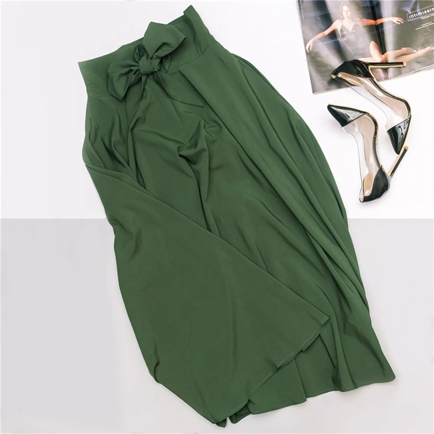 Woman Skirt Womens Flowy Maxi Skirt Summer Pleated High Waisted Casual Long Skirts with Pockets Skirts for Women Midi Length