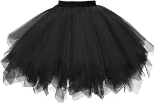 Women's A-Line High Waisted Midi Skirt Women's Festival Tulle Skirts Tutu Skirt Ruffle Solid Layer Skirts Teal