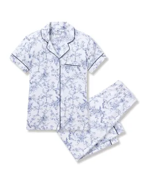 Women's Pima Crop Set in Timeless Toile