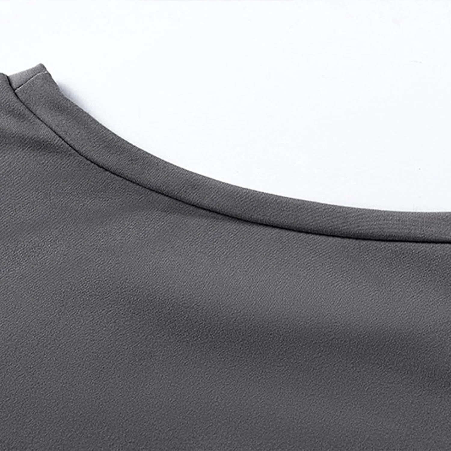 Womens Tops Trendy Solid Color Pullover Casual Long Sleeve Shirts Crew Neck Slim Stretch Clothes 2024