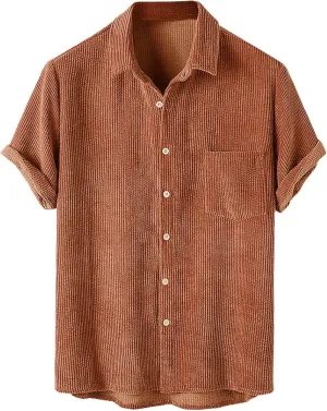 ZAFUL Men's Casual Chicago Contrasting Letter Print Short Sleeve Button Up Baseball Shirt