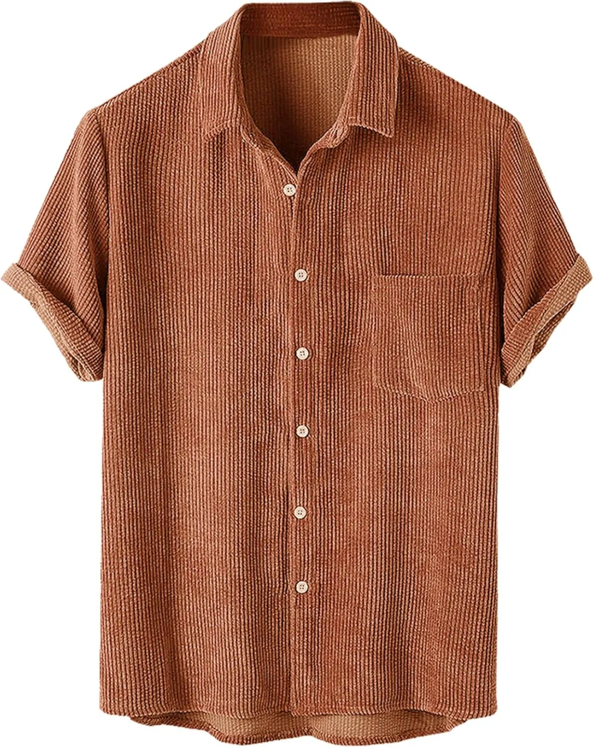 ZAFUL Men's Casual Chicago Contrasting Letter Print Short Sleeve Button Up Baseball Shirt